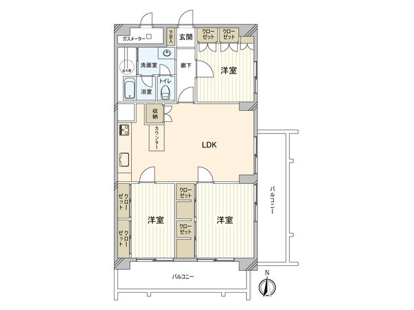 市川藤マンションNo.5 間取図(平面図) 間取図(平面図)