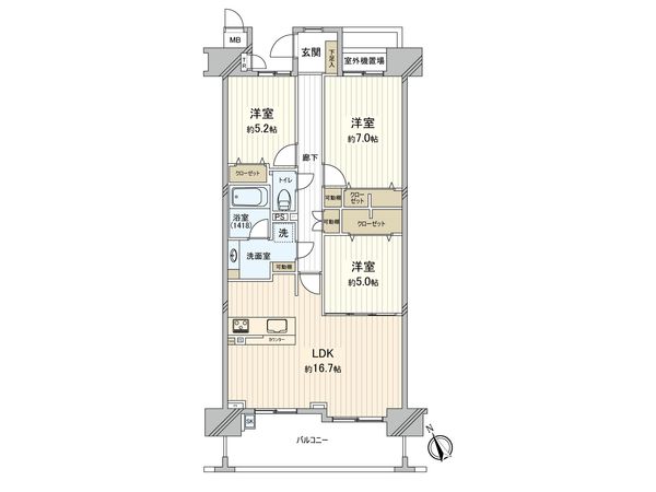 びゅうパルク下総中山 間取図(平面図) びゅうパルク下総中山 間取図(平面図)