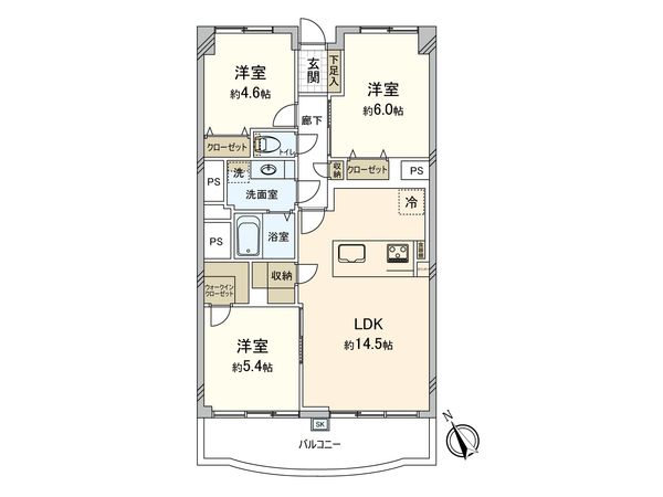 ニュー西船橋マンション 間取図(平面図) 間取図(平面図)
