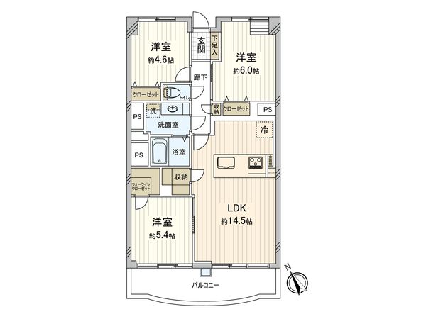 ニュー西船橋マンション 間取図(平面図)