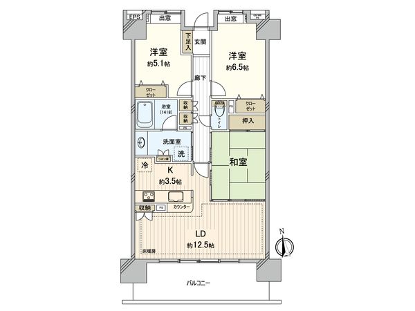 ライオンズマンション原木中山駅前 間取図(平面図) 間取図(平面図)