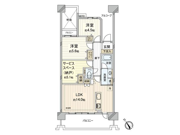 ライオンズマンション西船橋シティ 間取図(平面図)