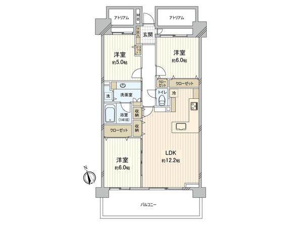 西船橋駅前パーク・ホームズ 間取図(平面図)