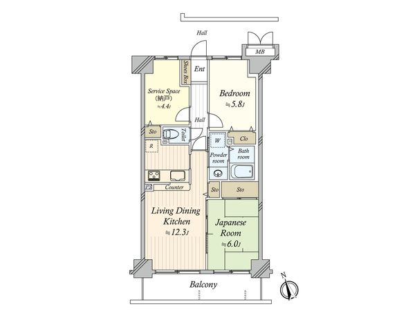 ウインベルコーラス船橋 間取図(平面図)