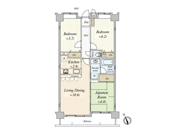 アイディーコート西船橋 間取図(平面図)