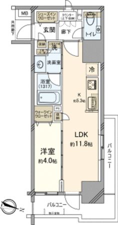 エクセレントシティ千葉中央ステーションフロント 間取図(平面図)