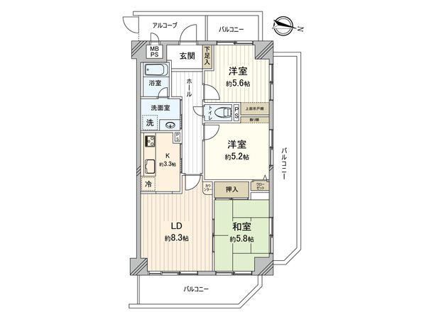 スカイタウン西船橋 間取図(平面図)