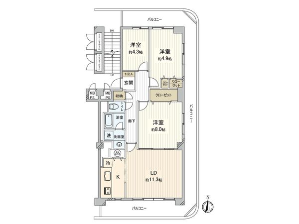 グレースハイツ船橋 間取図(平面図)