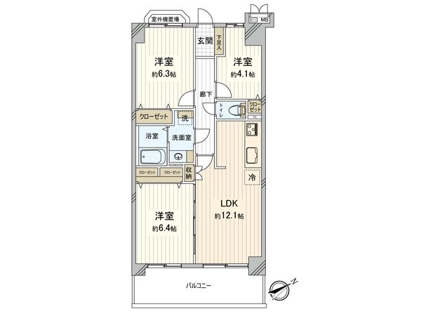 西船橋リリエンハイム弐番館 間取図(平面図) 西船橋リリエンハイム弐番館 間取図(平面図)