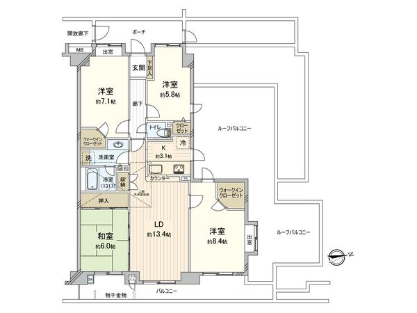 フォルスコート西船橋 間取図(平面図)