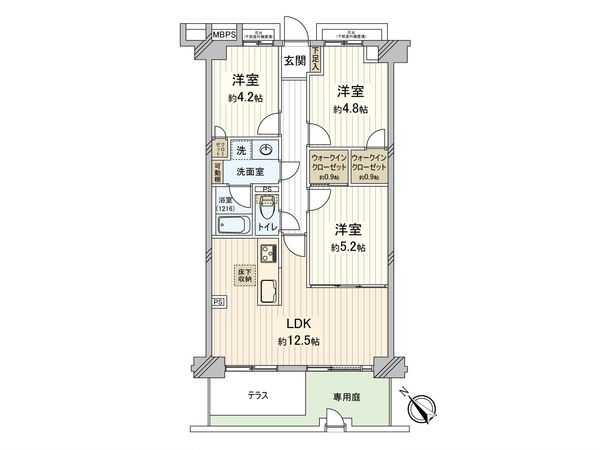 クリオ西船橋壱番館 間取図(平面図) クリオ西船橋壱番館 間取図(平面図)