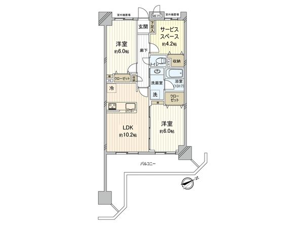 ライオンズステーションプラザ西船橋 間取図(平面図) 間取図(平面図)