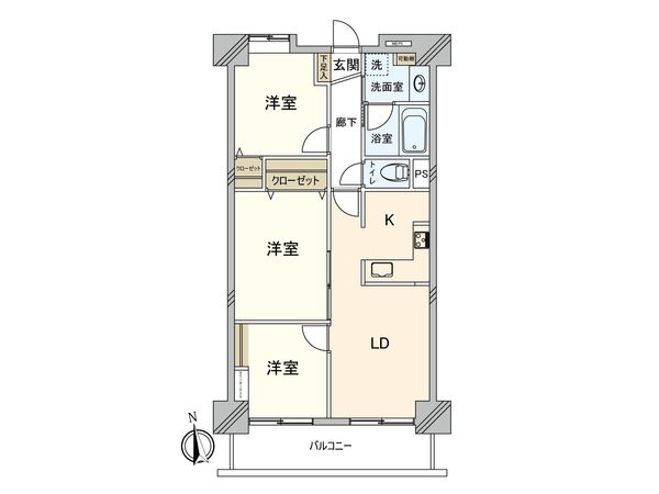 ライオンズマンション下総中山第三 間取図(平面図) 間取図(平面図)