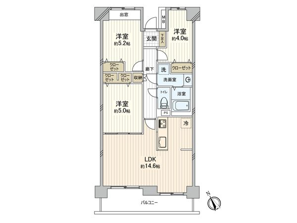 西船橋二丁目パーク・ホームズ 間取図(平面図) 間取図(平面図)
