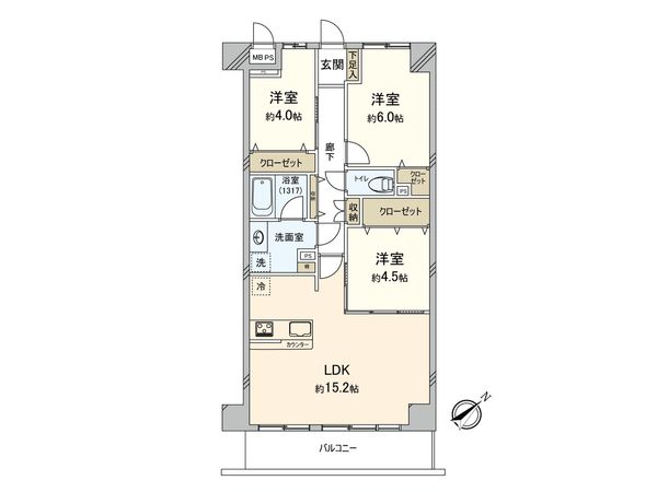 エクレール西船橋 間取図(平面図)