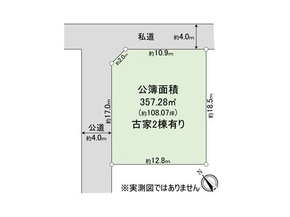 市川市曽谷2丁目 土地 区画図