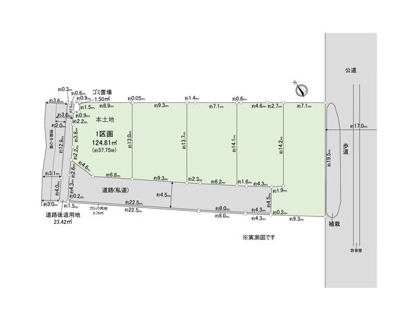 市川市八幡6丁目土地 1区画 区画図