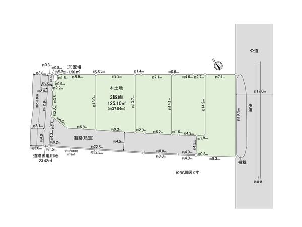 市川市八幡6丁目土地 2区画 区画図