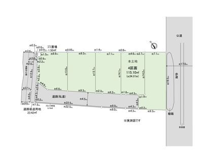 市川市八幡6丁目土地 4区画 区画図