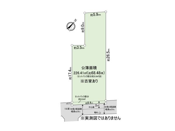 市川市中国分4丁目 土地 区画図