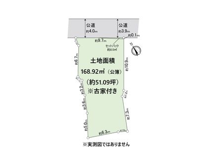 市川市八幡5丁目 土地 区画図