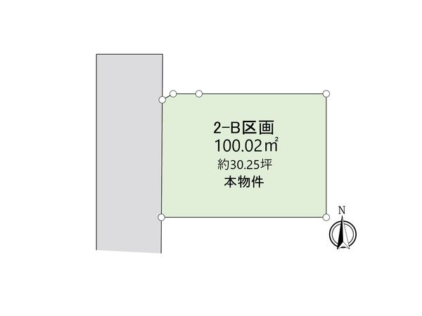 市川市菅野2丁目 土地 2-B 区画図 市川市菅野2丁目 土地 2-B 区画図