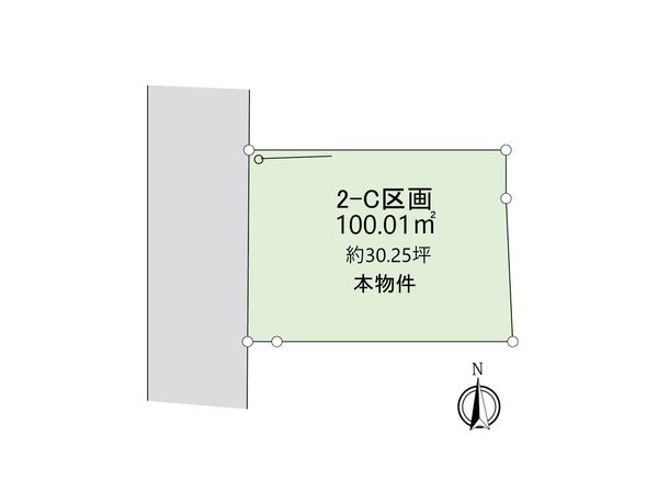 市川市菅野2丁目 土地 2-C 区画図 市川市菅野2丁目 土地 2-C 区画図