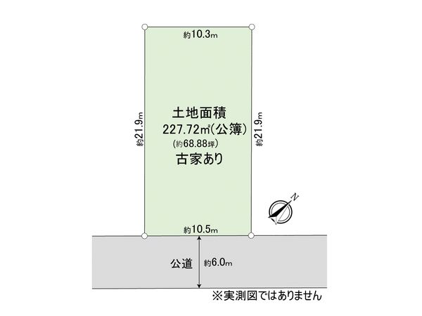 市川市東菅野1丁目 古家付土地 区画図 市川市東菅野1丁目 古家付土地 区画図