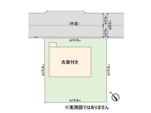 市川市南大野2丁目 古家付き土地 区画図 市川市南大野2丁目 古家付き土地 区画図