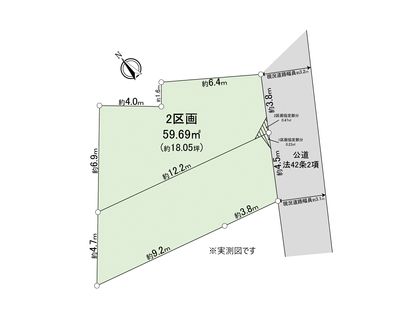 船橋市本中山1丁目 2区画 区画図