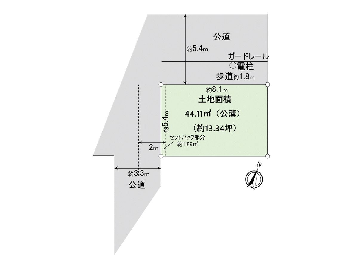 市川市宮久保1丁目 土地 区画図 区画図