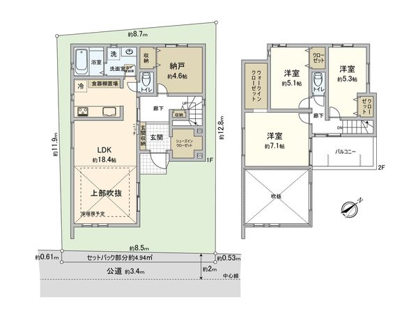 市川市平田1丁目 新築戸建 間取図(平面図)