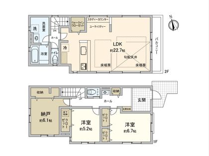 市川市平田2丁目 新築戸建 間取図(平面図)