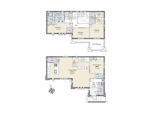 市川市東菅野1丁目 戸建 間取図(平面図)