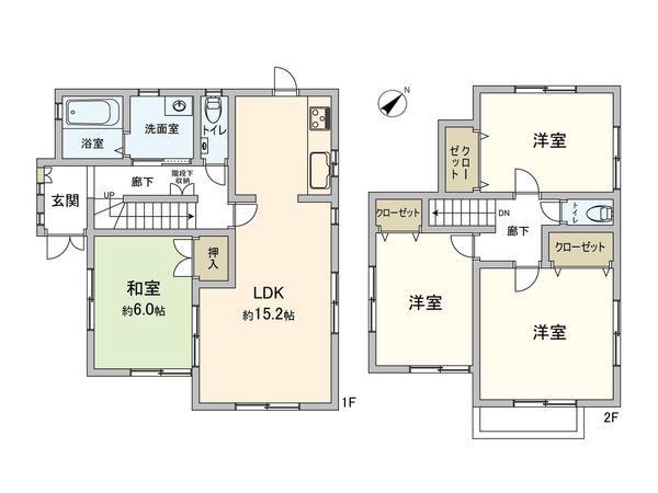 市川市南大野1丁目 戸建 間取図(平面図)