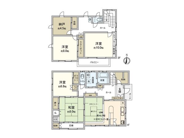市川市東国分1丁目 戸建 間取図(平面図)