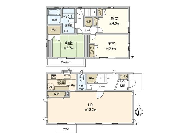 市川市東菅野3丁目 戸建 間取図(平面図) 市川市東菅野3丁目 戸建 間取図(平面図)