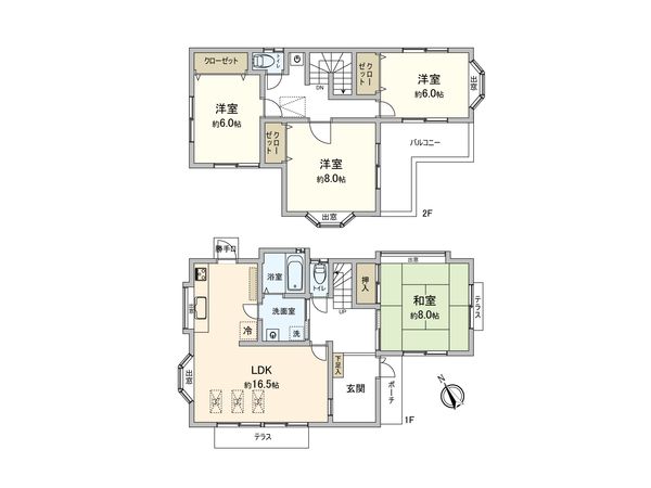 柏井町1丁目 戸建 間取図(平面図) 柏井町1丁目 戸建 間取図(平面図)