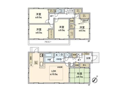 船橋市夏見5丁目 戸建 間取図(平面図)
