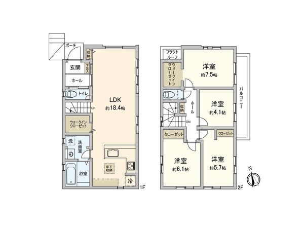 市川市須和田2丁目戸建 間取図(平面図) 市川市須和田2丁目戸建 間取図(平面図)