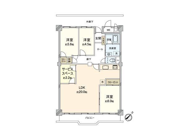 市川パークハイツ B棟 間取図(平面図) 市川パークハイツ B棟 間取図(平面図)