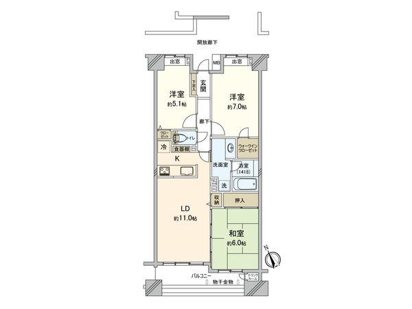 ダイアパレス本八幡Ⅴ 間取図(平面図) ダイアパレス本八幡Ⅴ 間取図(平面図)