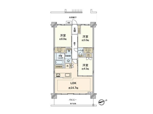 エクセレントシティ下総中山Ⅳ 間取図(平面図)