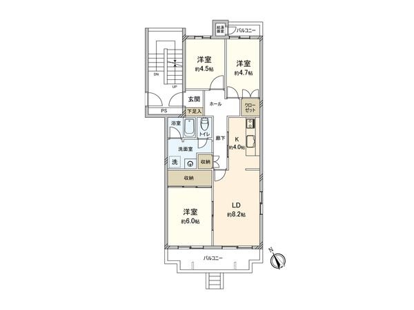 コーポ市川 間取図(平面図)