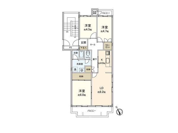 コーポ市川 間取図(平面図) コーポ市川 間取図(平面図)