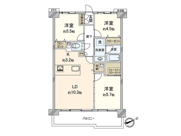 ライオンズシティ本八幡 間取図(平面図) 間取図(平面図)