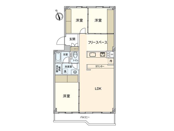 市川グリーンハイツ A号棟 間取図(平面図) 市川グリーンハイツ A号棟 間取図(平面図)