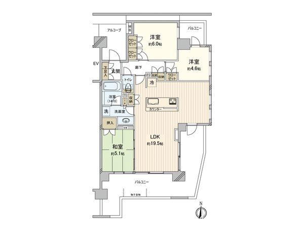 ローレルコート立石パークビューレジデンス 間取図(平面図)
