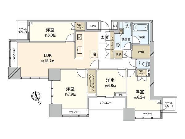 グランドターミナルタワー本八幡 間取図(平面図) 間取図(平面図)