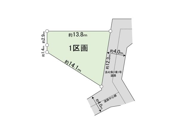 大田区東馬込2丁目土地 1区画 区画図 大田区東馬込2丁目土地 1区画 区画図